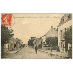 carte postale ancienne 58 SAINT-HONORE-LES-BAINS. Avenue du Général d'Espeuilles 1927