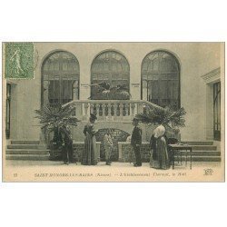 carte postale ancienne 58 SAINT-HONORE-LES-BAINS. Etablissement Thermal 1919 le Hall