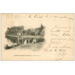58 SAINT-HONORE-LES-BAINS. Etang du Seu 1904 animé