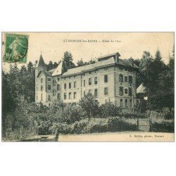 carte postale ancienne 58 SAINT-HONORE-LES-BAINS. Hôtel du Parc 1922 garçonnet