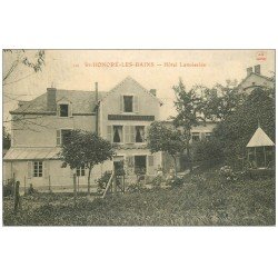 carte postale ancienne 58 SAINT-HONORE-LES-BAINS. Hôtel Lanoiselée animation