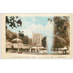 carte postale ancienne 58 SAINT-HONORE-LES-BAINS. Jet d'Eau du Parc