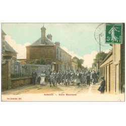60 ANDEVILLE. La Sortie de l'Usine Marchand vers 1912