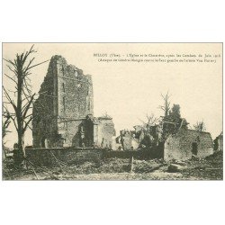 carte postale ancienne 60 BELLOY. Eglise et Cimetière vers 1918