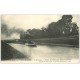 carte postale ancienne 60 BORAN. L' Ecluse train de Bateaux dans le Canal 1905 Péniches