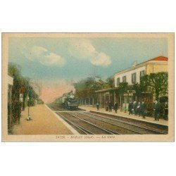 carte postale ancienne 60 BORAN. La Gare 1946