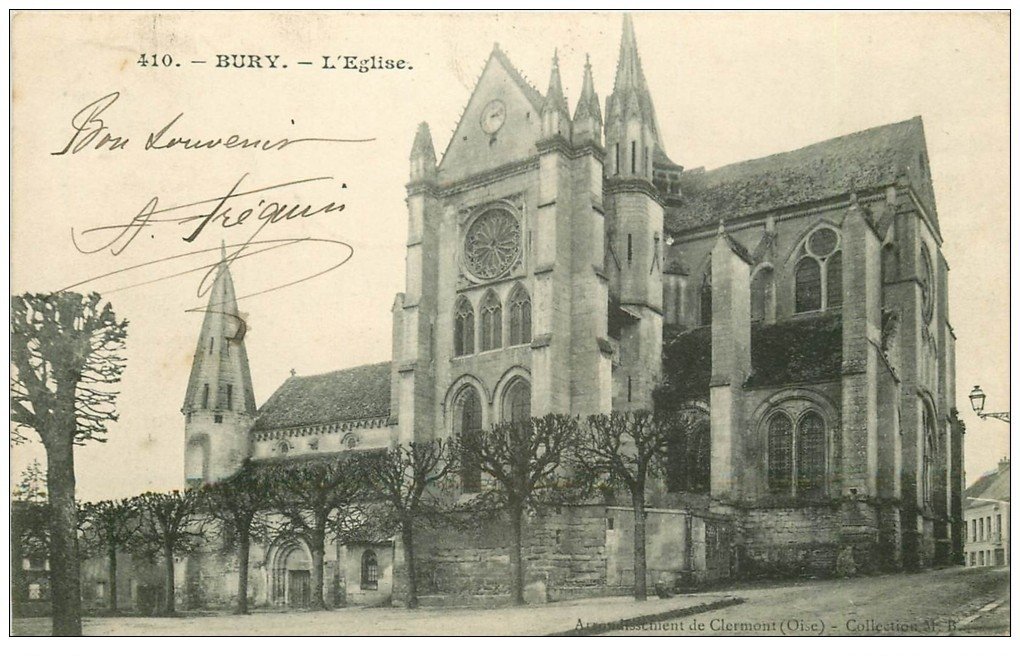 carte postale ancienne 60 BURY. L'Eglise 1906