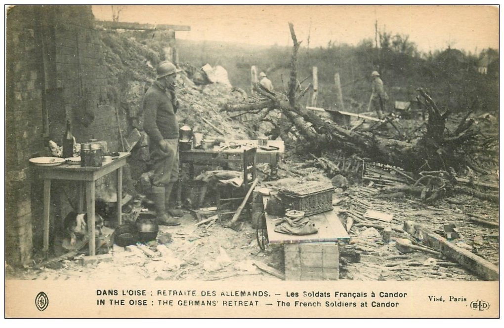 carte postale ancienne 60 CANDOR. Les Soldats Français Guerre 1914-18