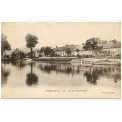 carte postale ancienne 60 CHOISY-AU-BAC. Bords de l'Aisne (multiples défauts)...