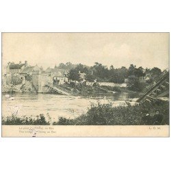 carte postale ancienne 60 CHOISY-AU-BAC. Pont détruit