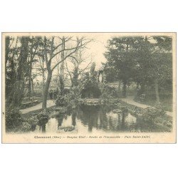 carte postale ancienne 60 CLERMONT. Grotte Parc Saint-André Hospice Civil 1904 animation