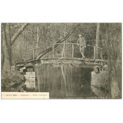 carte postale ancienne 60 COYE. Pont rustique au Château