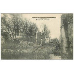 carte postale ancienne 60 ELINCOURT-SAINTE-MARGUERITE. Ruines de la Ferme 1915