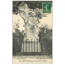 carte postale ancienne 60 ERMENONVILLE. Monument J.J Rousseau 1913
