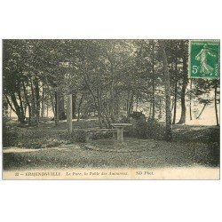 carte postale ancienne 60 ERMENONVILLE. Table des Amoureux au Parc 1912