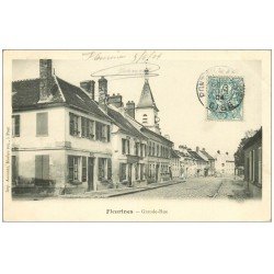 carte postale ancienne 60 FLEURINES. Bal sur Grande-Rue 1904