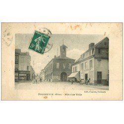 carte postale ancienne 60 FORMERIE. Hôtel de Ville 1912. Sellerie Daverton