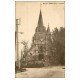 carte postale ancienne 60 GANNES. Animation sur perron de l'Eglise 1937