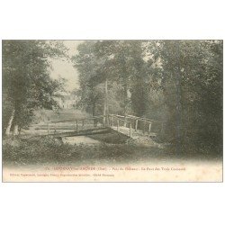 carte postale ancienne 60 GOURNAY-SUR-ARONDE. Le Pont des Trois Couteaux Parc du Château