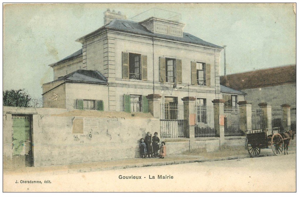 carte postale ancienne 60 GOUVIEUX. La Mairie