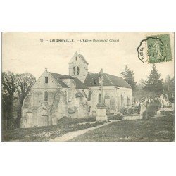 carte postale ancienne 60 LAIGNEVILLE. L'Eglise et Cimetière 1919