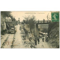 60 LAIGNEVILLE. Les Carrières de Craie 1912 devenues Exploitations Champignons de Paris