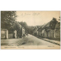 carte postale ancienne 60 MAREST-SUR-MATZ. Rue du Pont 1917