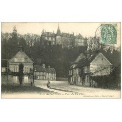 carte postale ancienne 60 MELLO. Place du Jeu d'Arc 1907