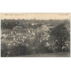 carte postale ancienne 60 MERU. Panorama Nord 1916