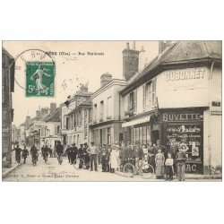 60 MERU. Tabac Buvette Rue Nationale 1908 Hôtel du Centre. Panneau Dubonnet