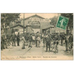 60 MONTATAIRE. Rentrée des Ouvriers aux Etablissements Voirin et Marinoni Machines à imprimer 1908