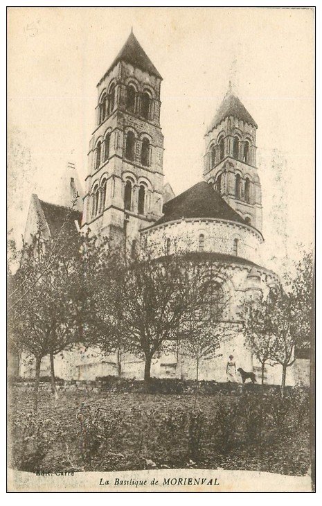 carte postale ancienne 60 MORIENVAL. Eglise. La Basilique