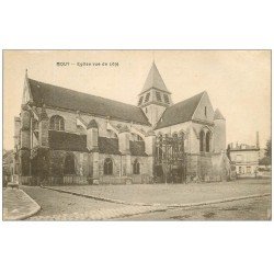 carte postale ancienne 60 MOUY. L'Eglise en rénovation