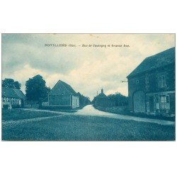 carte postale ancienne 60 NOVILLERS. Rue de Cauvigny et Grande Rue