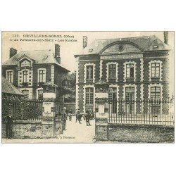 carte postale ancienne 60 ORVILLERS SOREL. Les Ecoles 1915 Jeu du Saute Mouton
