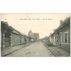 carte postale ancienne 60 ORVILLERS. Poste Télégraphique Rue de l'Eglise 1918