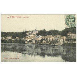 carte postale ancienne 60 PIERREFONDS. Panorama 1907