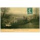 carte postale ancienne 60 PONT-SAINTE-MAXENCE. La Ville. Superbe carte toilée vers 1910. Edition Lefebvre Hôtel du Chemin de Fer