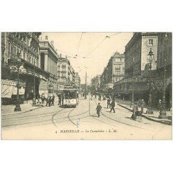 carte postale ancienne 13 MARSEILLE. Cannebière L.M 4