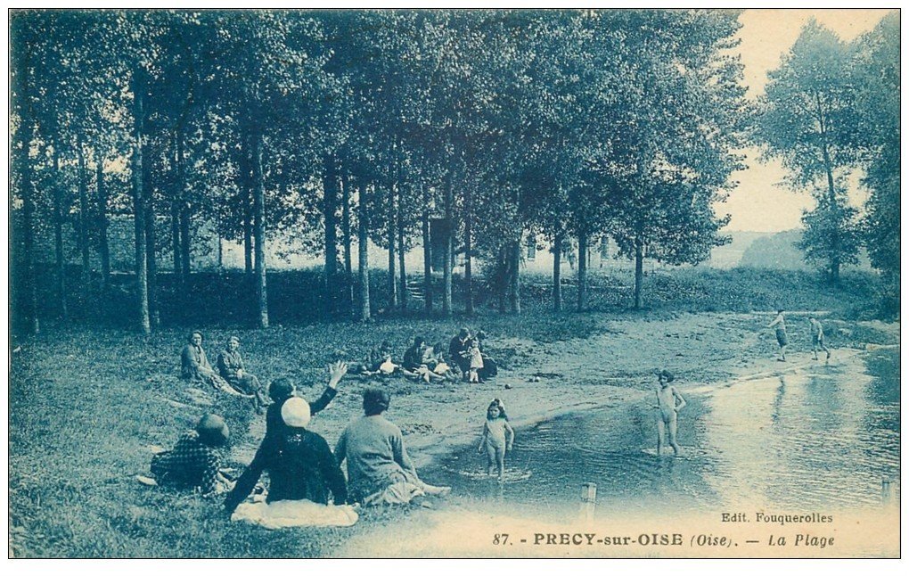 carte postale ancienne 60 PRECY-SUR-OISE. La Plage