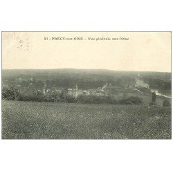 carte postale ancienne 60 PRECY-SUR-OISE. Vue sur l'Oise 1911