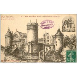 carte postale ancienne 02 COUCY-LE-CHATEAU. Le Château 1911