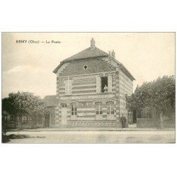 carte postale ancienne 60 REMY. La Poste