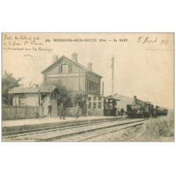 60 RESSONS-SUR-MATZ. La Gare 1913 Train avec Locomotive