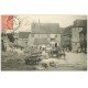 carte postale ancienne 60 RETHONDES. La Ferme du Prieuré 1906. Grosse animation