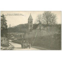 60 RHUIS. Superbe tacot décapotable devant l'Eglise Romane