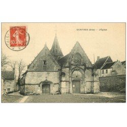 carte postale ancienne 60 SAINTINES. L'Eglise 1913