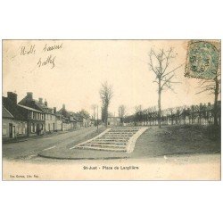 carte postale ancienne 60 SAINT-JUST-EN-CHAUSSEE. Place Largilière 1904