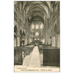 carte postale ancienne 60 SAINT-LEU-D'ESSERENT. Eglise intérieur