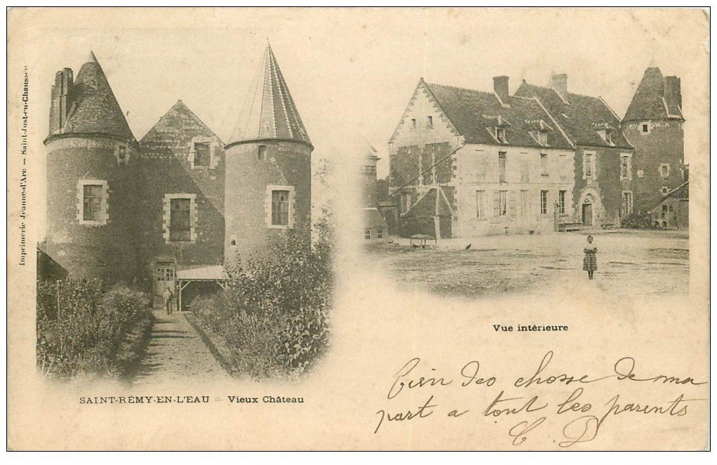 carte postale ancienne 60 SAINT-REMY-EN-L'EAU. Vieux Château 1903